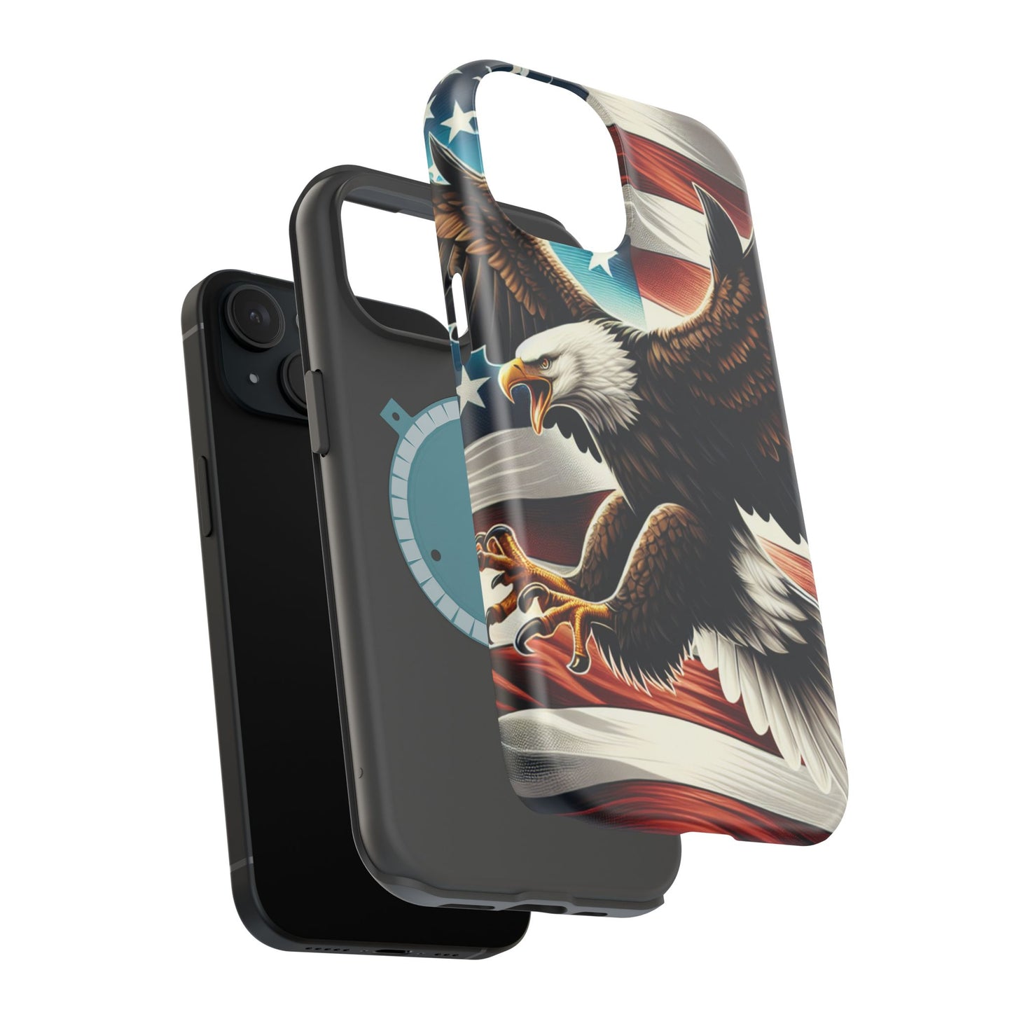 iPhone 13-16  Patriotic Eagle Magnetic Tough Cases, 4th of July