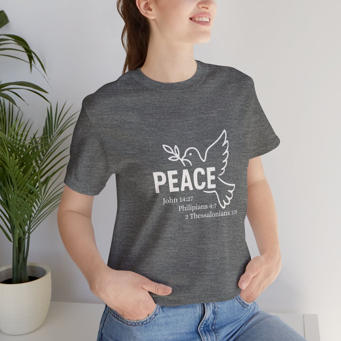 Peace Dove Unisex Tee - Casual Outfit, Gift for Peace Lovers, Earth Day, Minimalist Style, Inspirational Shirts