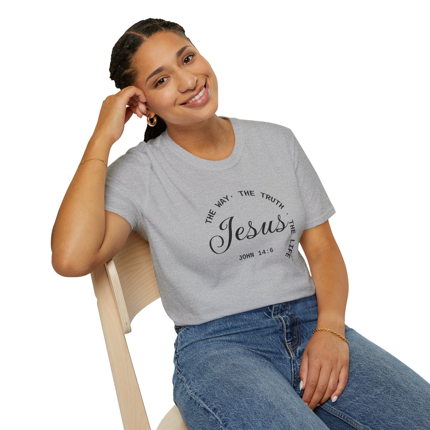 Faith-Inspired Unisex Softstyle T-Shirt, Inspirational Tee, Religious Apparel, Gift for Christians, Scripture Shirt, Casual Faith Wear