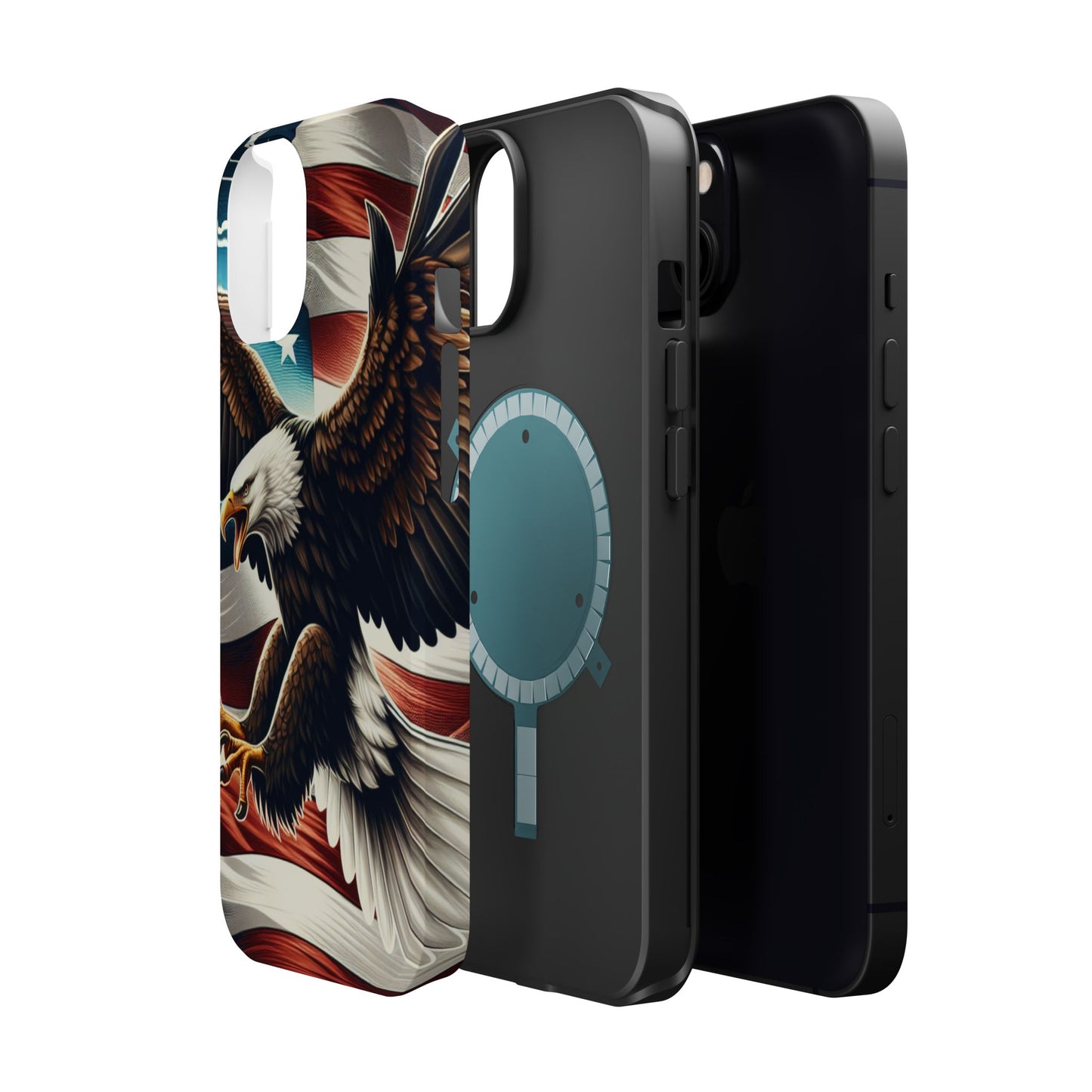 iPhone 13-16  Patriotic Eagle Magnetic Tough Cases, 4th of July