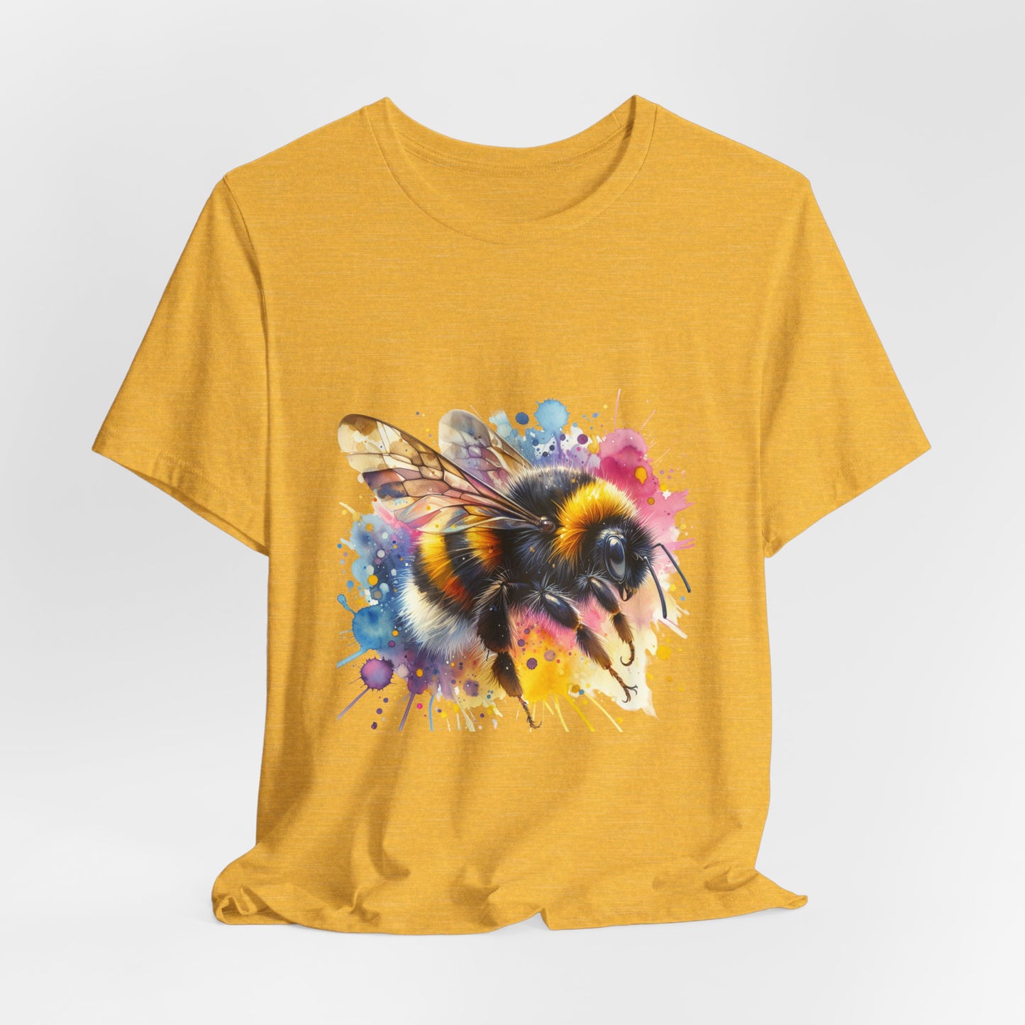 Bee Watercolor Unisex Tee | Nature Lover Gift, Summer Style, Eco-Friendly Fashion, Bee Conservation Awareness, Birthday Present