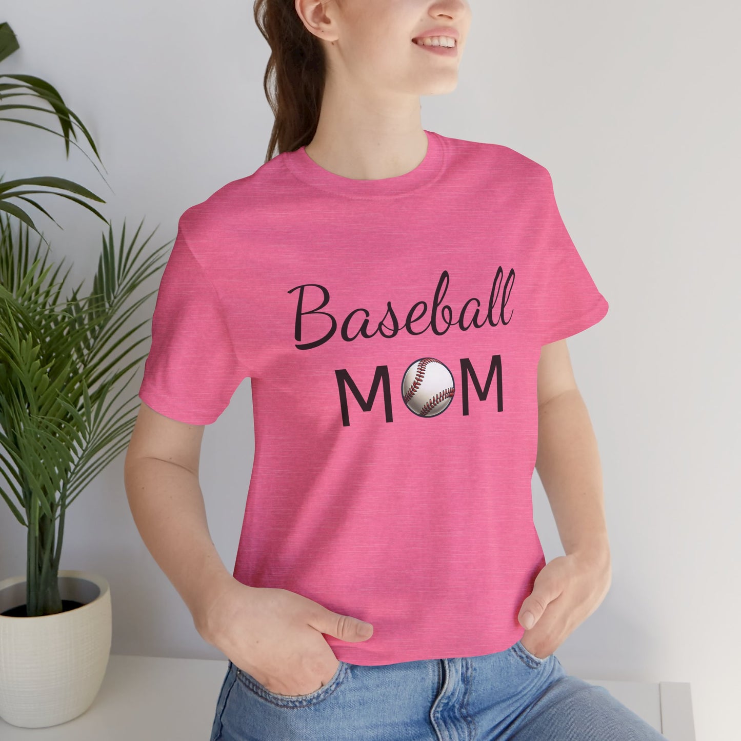 Mom Baseball Tee with Personalized Name and Jersey Number on the back