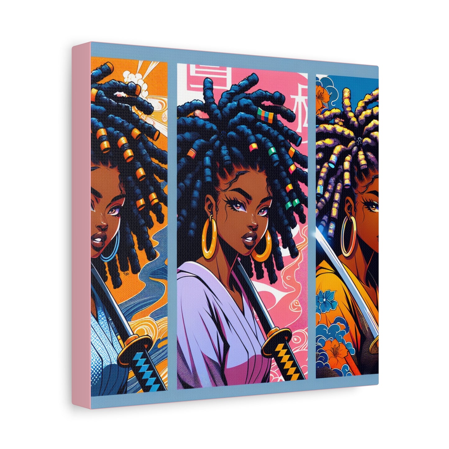 Artistic Canvas Wall Decor, Afrocentric Artwork, Contemporary Home Decor, Unique Gift for Art Lovers, Black-Owned Art