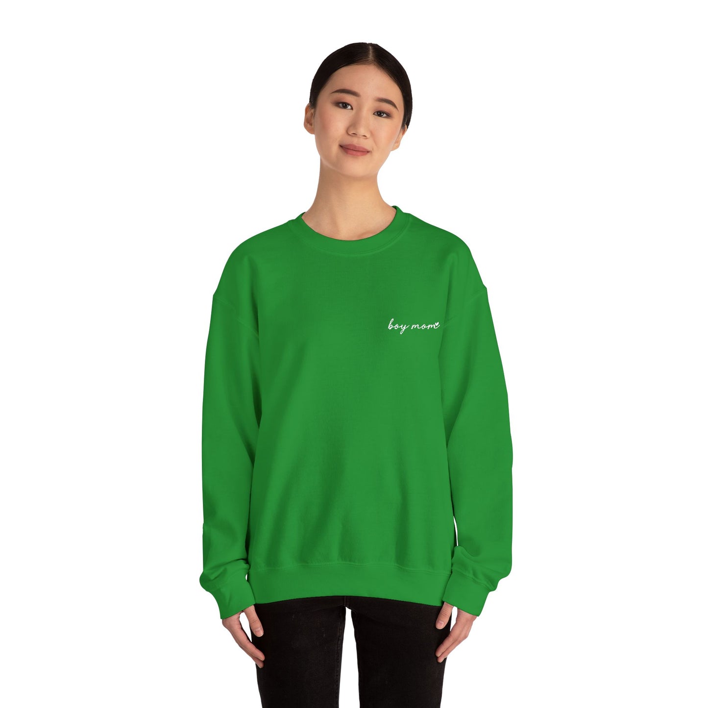 Embroidered Boy Mom Unisex Heavy Blend™ Crewneck Sweatshirt