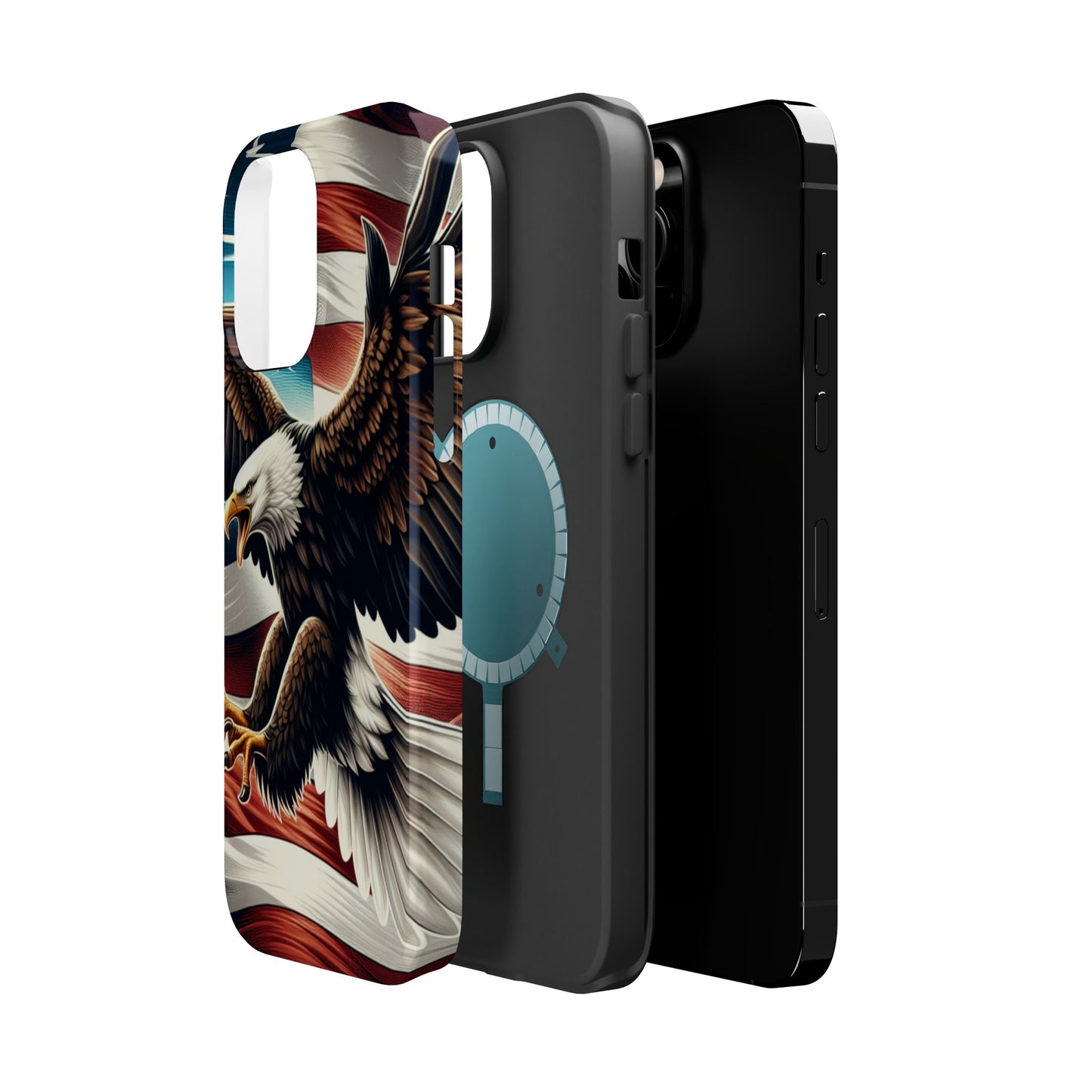 iPhone 13-16  Patriotic Eagle Magnetic Tough Cases, 4th of July