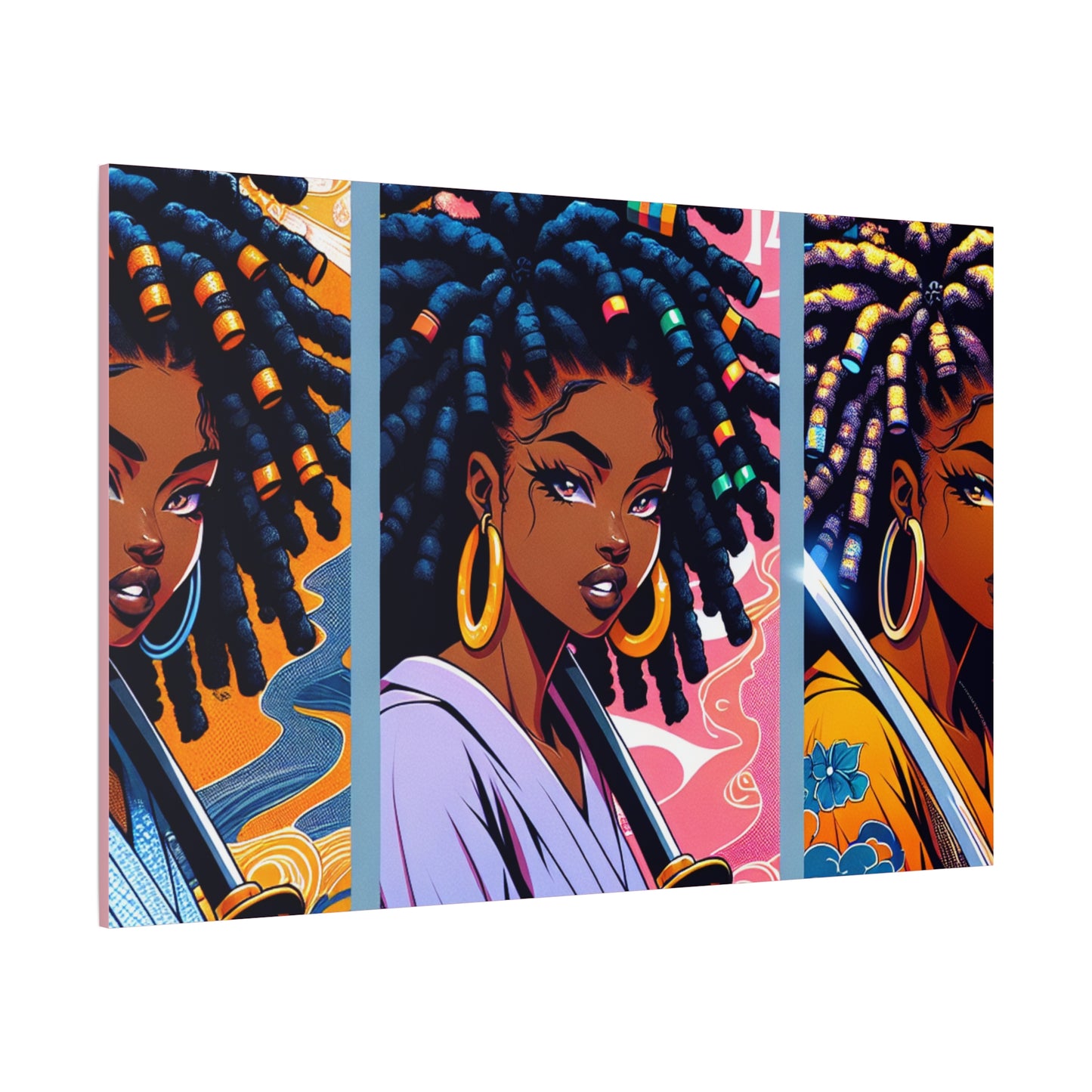Artistic Canvas Wall Decor, Afrocentric Artwork, Contemporary Home Decor, Unique Gift for Art Lovers, Black-Owned Art