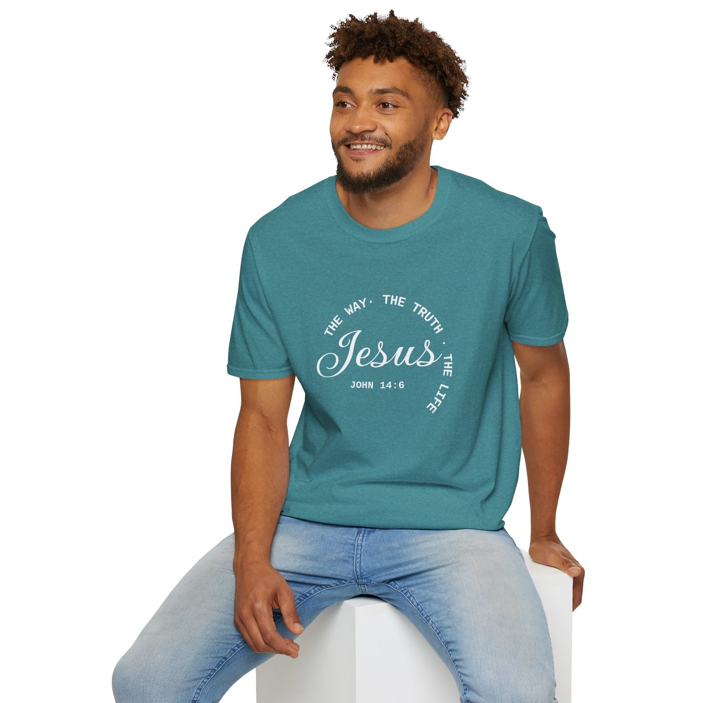 Faith-Inspired Unisex Softstyle T-Shirt, Inspirational Tee, Religious Apparel, Gift for Christians, Scripture Shirt, Casual Faith Wear