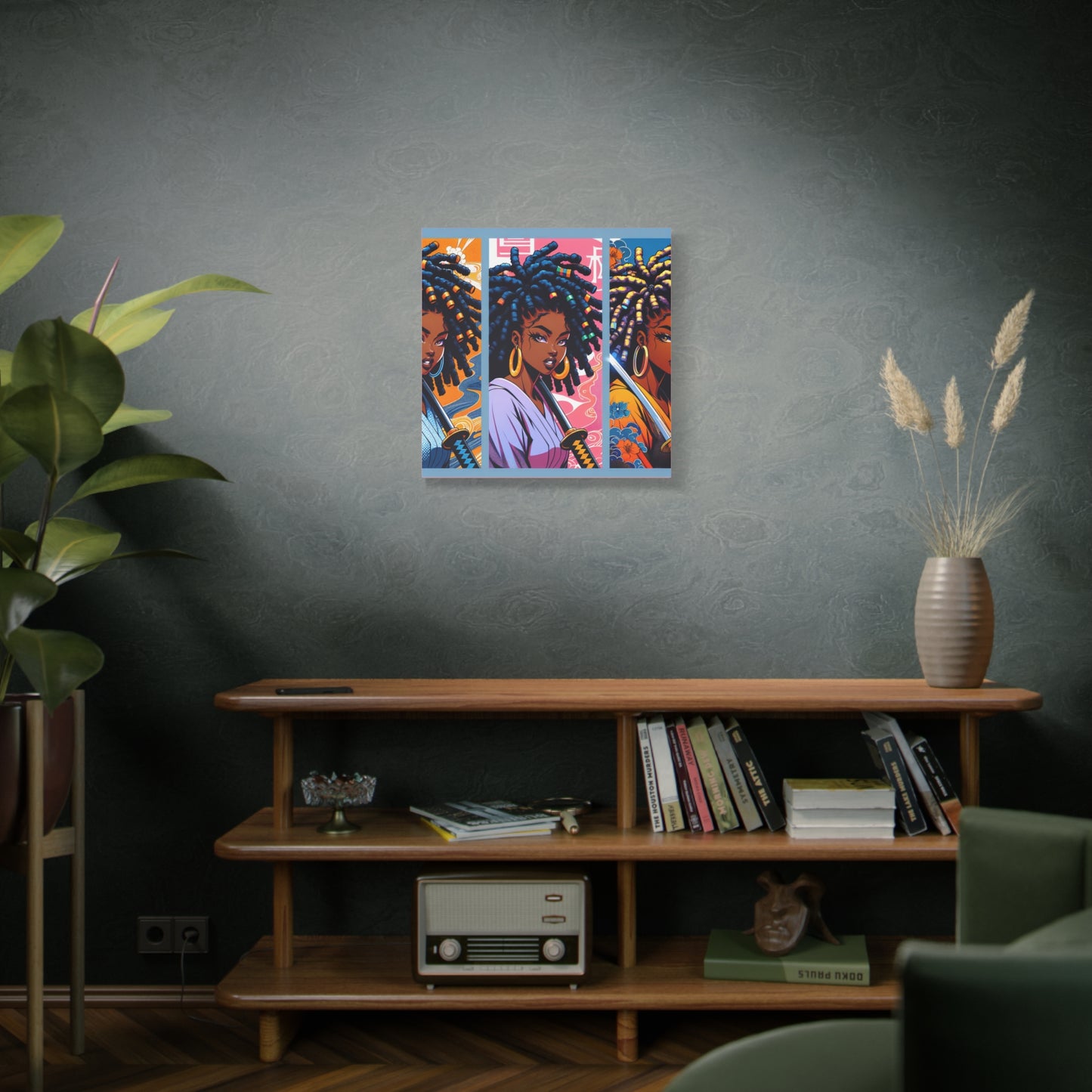 Artistic Canvas Wall Decor, Afrocentric Artwork, Contemporary Home Decor, Unique Gift for Art Lovers, Black-Owned Art