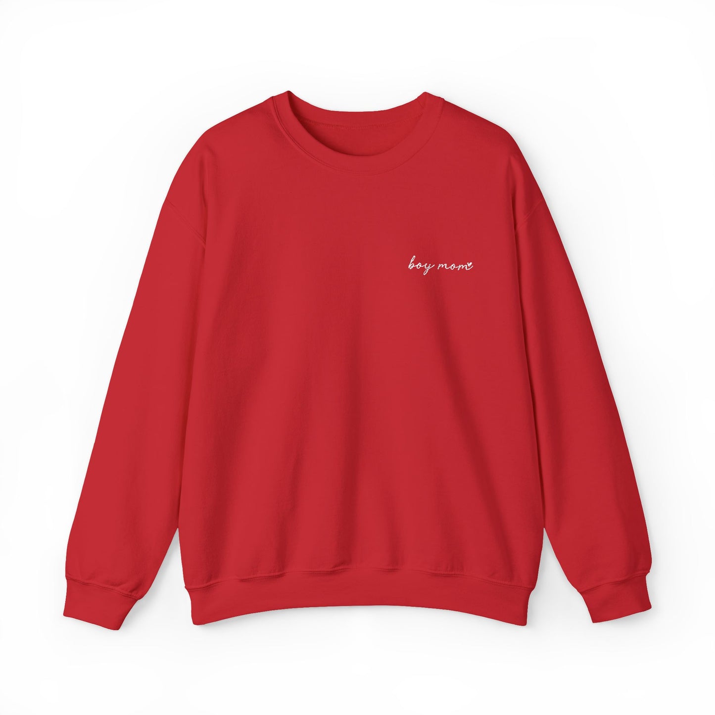 Embroidered Boy Mom Unisex Heavy Blend™ Crewneck Sweatshirt