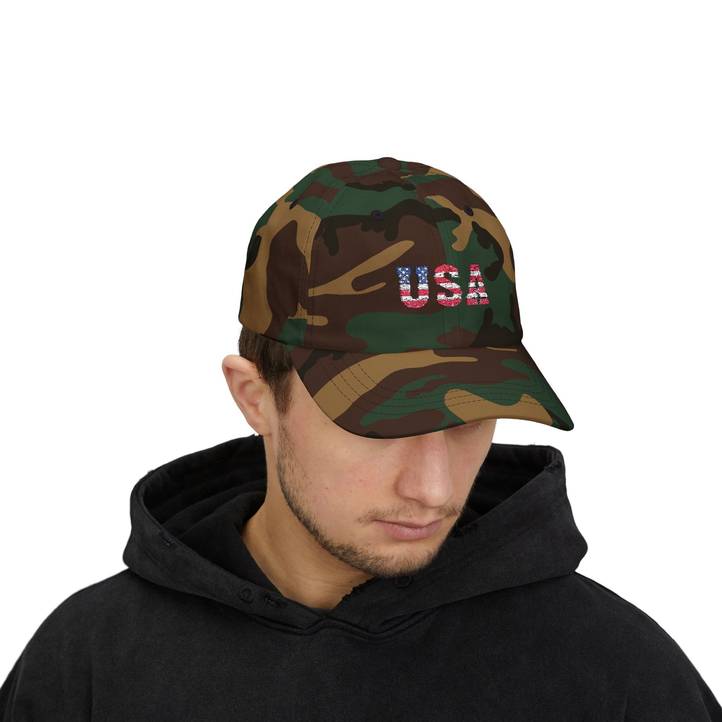 Embroidered USA Classic Dad Cap - Patriotic, 4th of July, Veterans