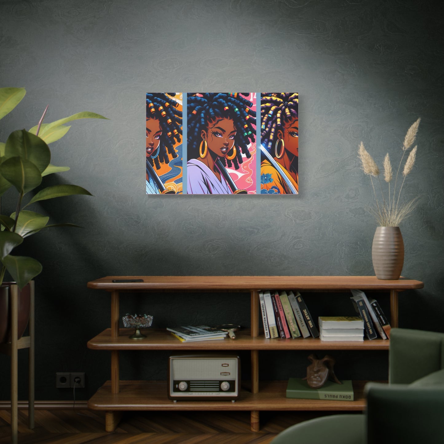 Artistic Canvas Wall Decor, Afrocentric Artwork, Contemporary Home Decor, Unique Gift for Art Lovers, Black-Owned Art
