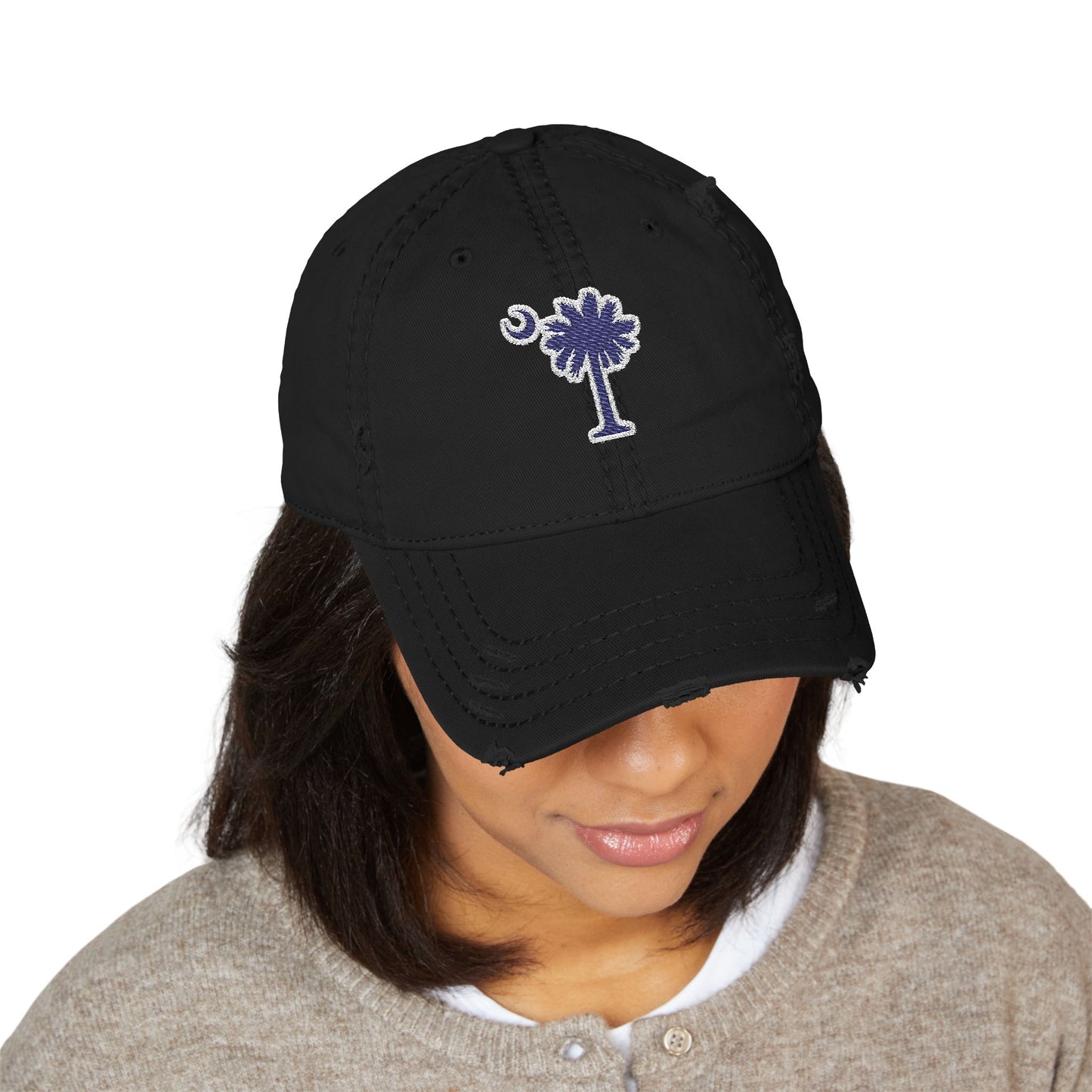 South Carolina Distressed Dad Hat (Embroidery)