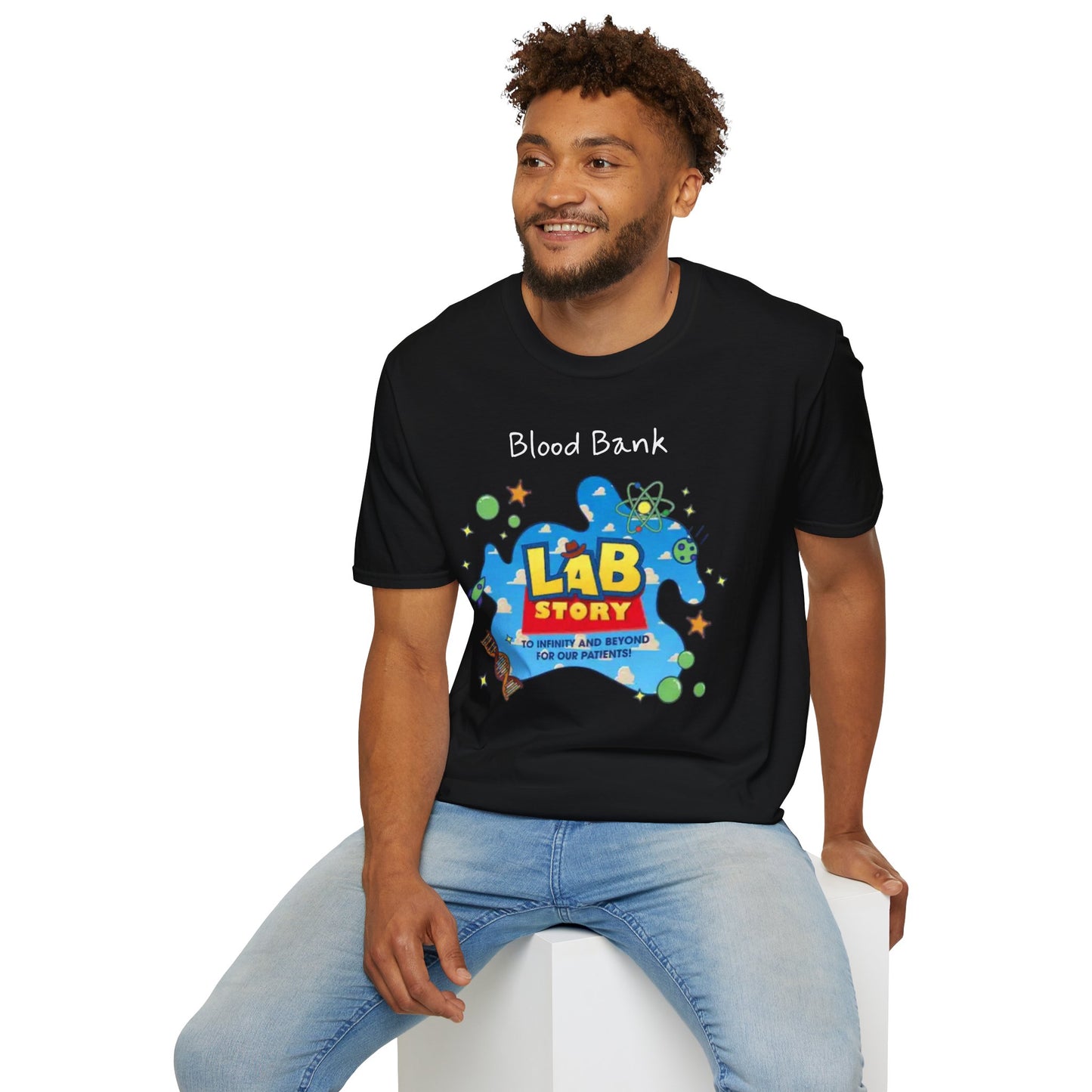 Lab Story Blood Bank 2026 T-Shirt | science graphic, playful lab design