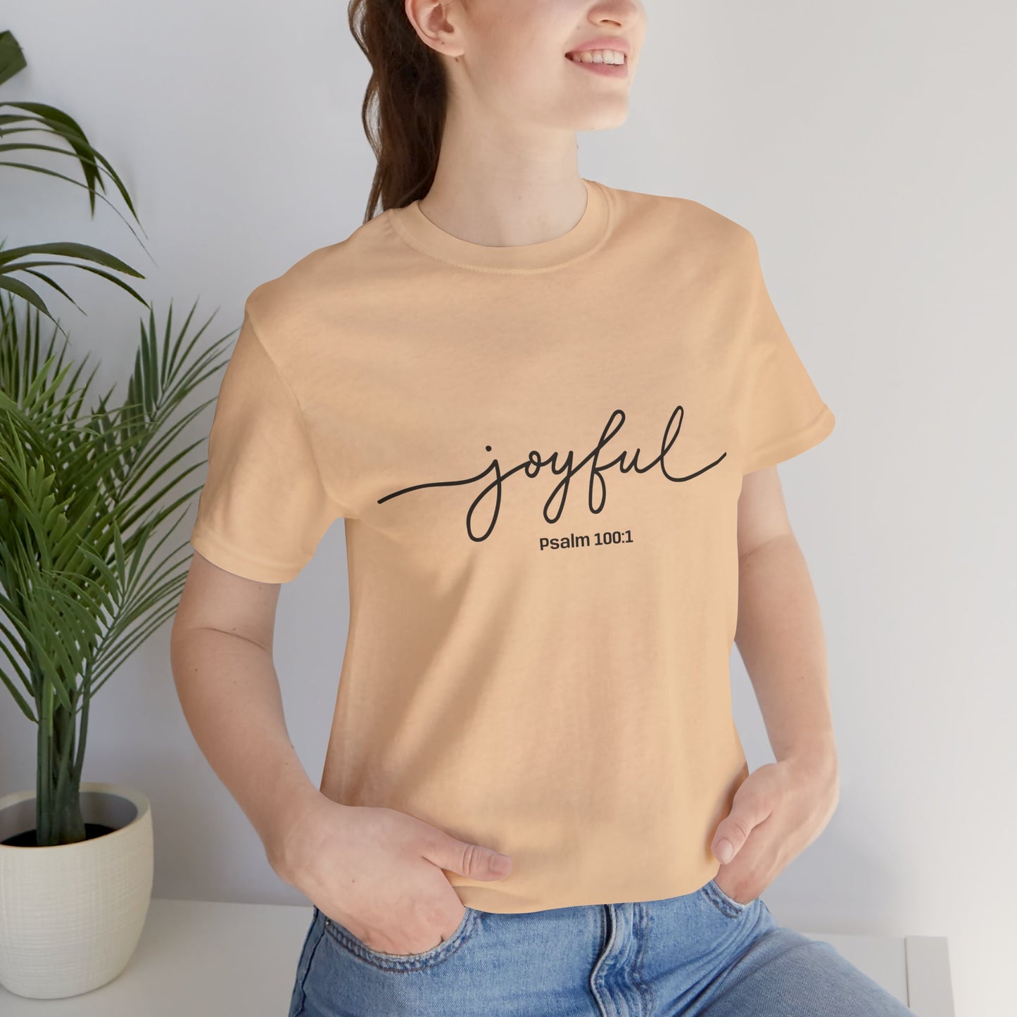 Joyful Quote Unisex Tee - Inspirational Shirt, Faith-Based Gift, Christian Apparel, Summer Casual Wear, Versatile Everyday Top