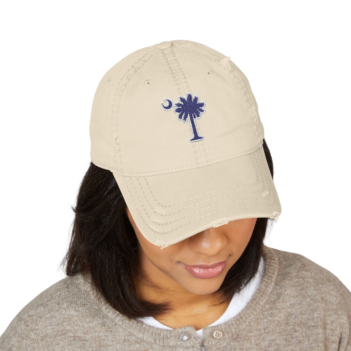 South Carolina Distressed Dad Hat (Embroidery)