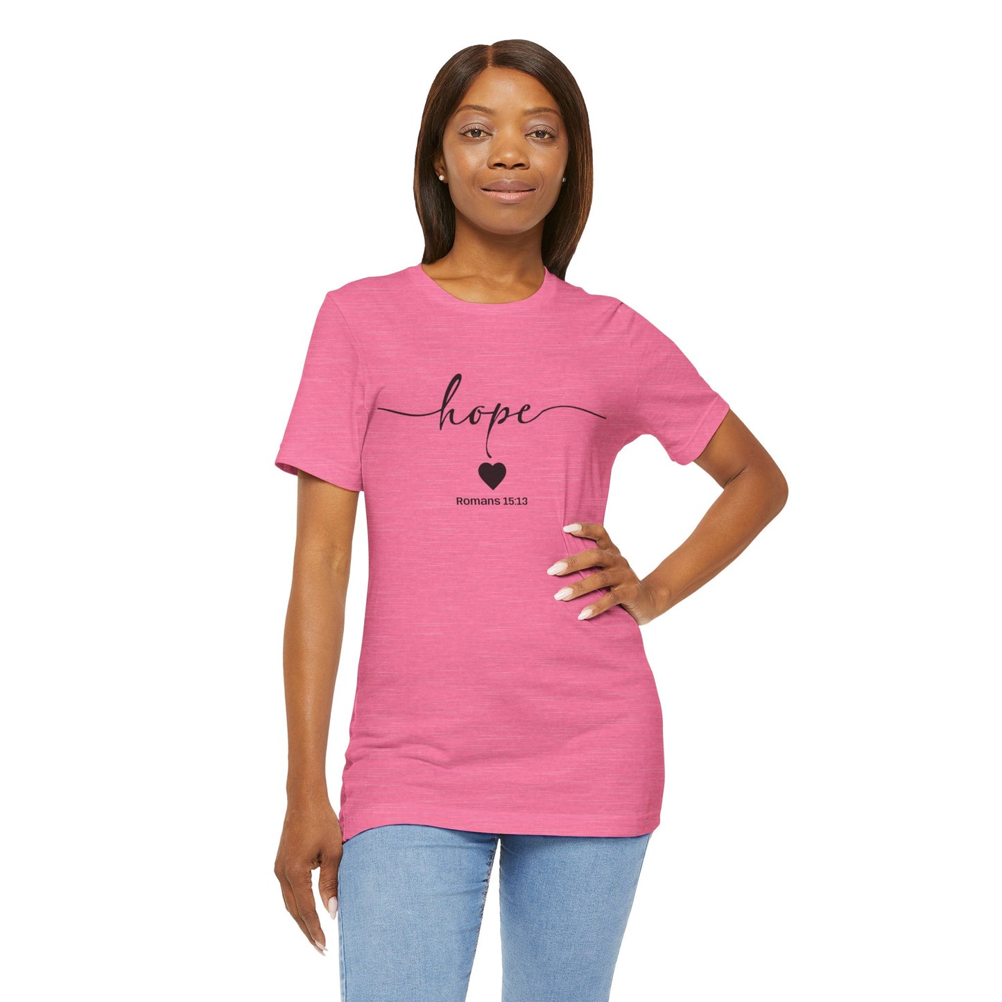 Hope-Inspired Unisex Short Sleeve Tee | Christian Gift, Inspirational Apparel, Motivational Shirt, Faith-Based Clothing, Bible Verse Tee