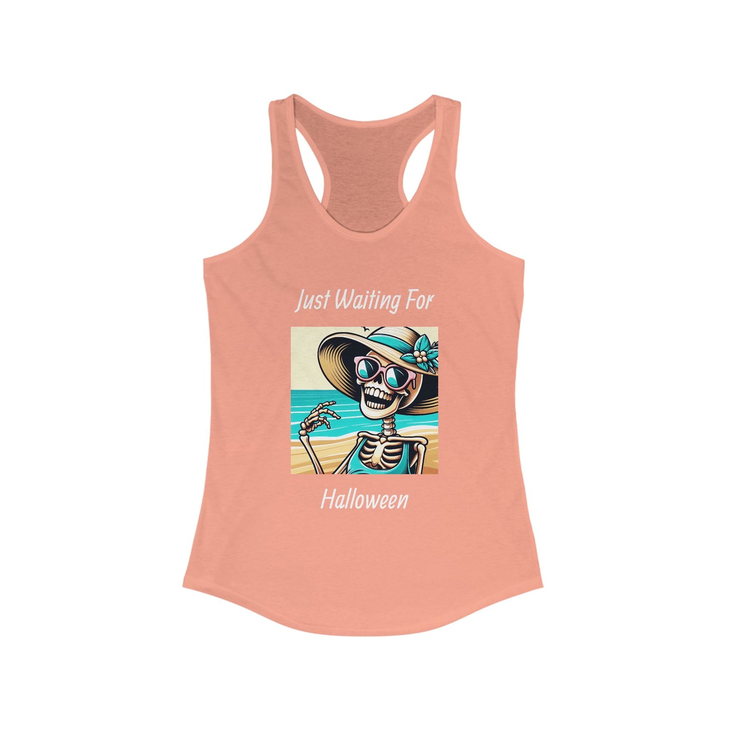 Cute Summerween Skeleton Cotton Blend T-shirt, Summer Halloween