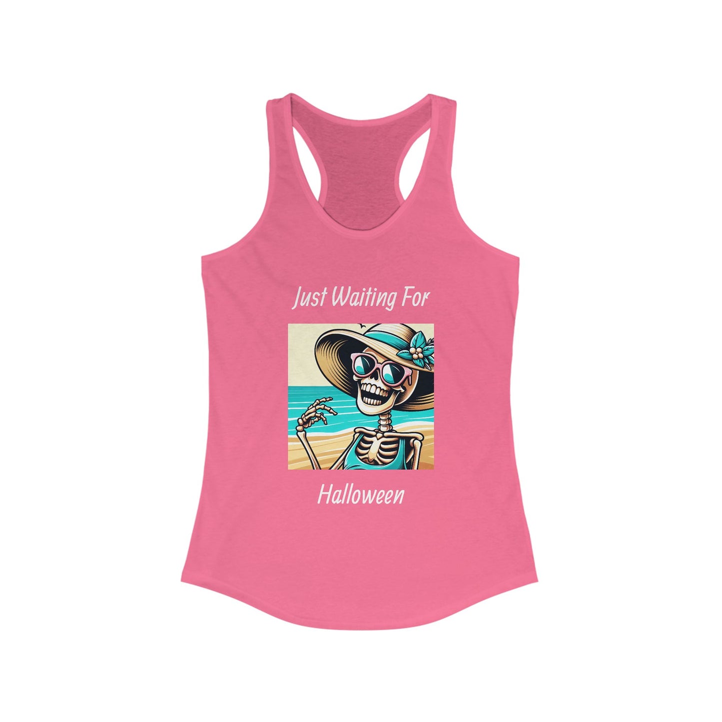 Cute Summerween Skeleton Cotton Blend T-shirt, Summer Halloween