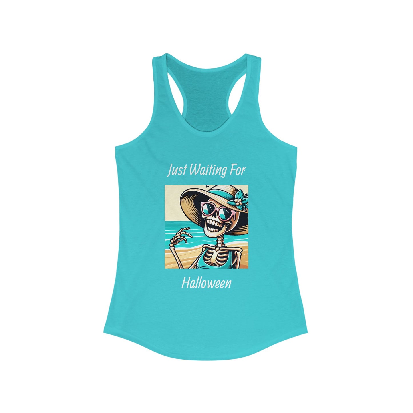Cute Summerween Skeleton Cotton Blend T-shirt, Summer Halloween