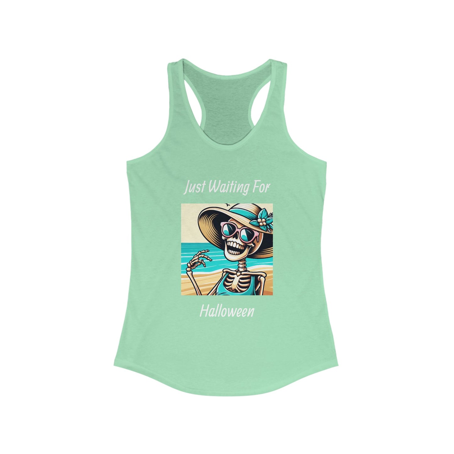 Cute Summerween Skeleton Cotton Blend T-shirt, Summer Halloween