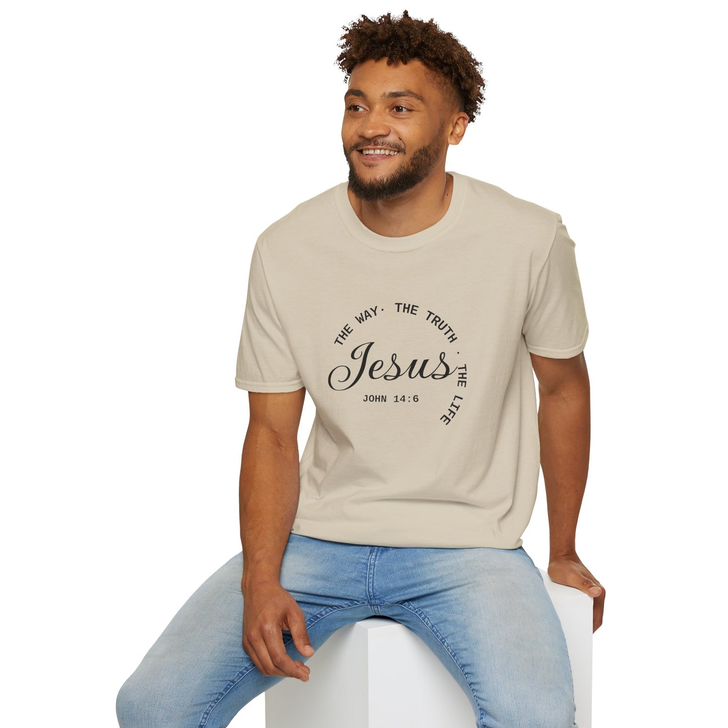 Faith-Inspired Unisex Softstyle T-Shirt, Inspirational Tee, Religious Apparel, Gift for Christians, Scripture Shirt, Casual Faith Wear