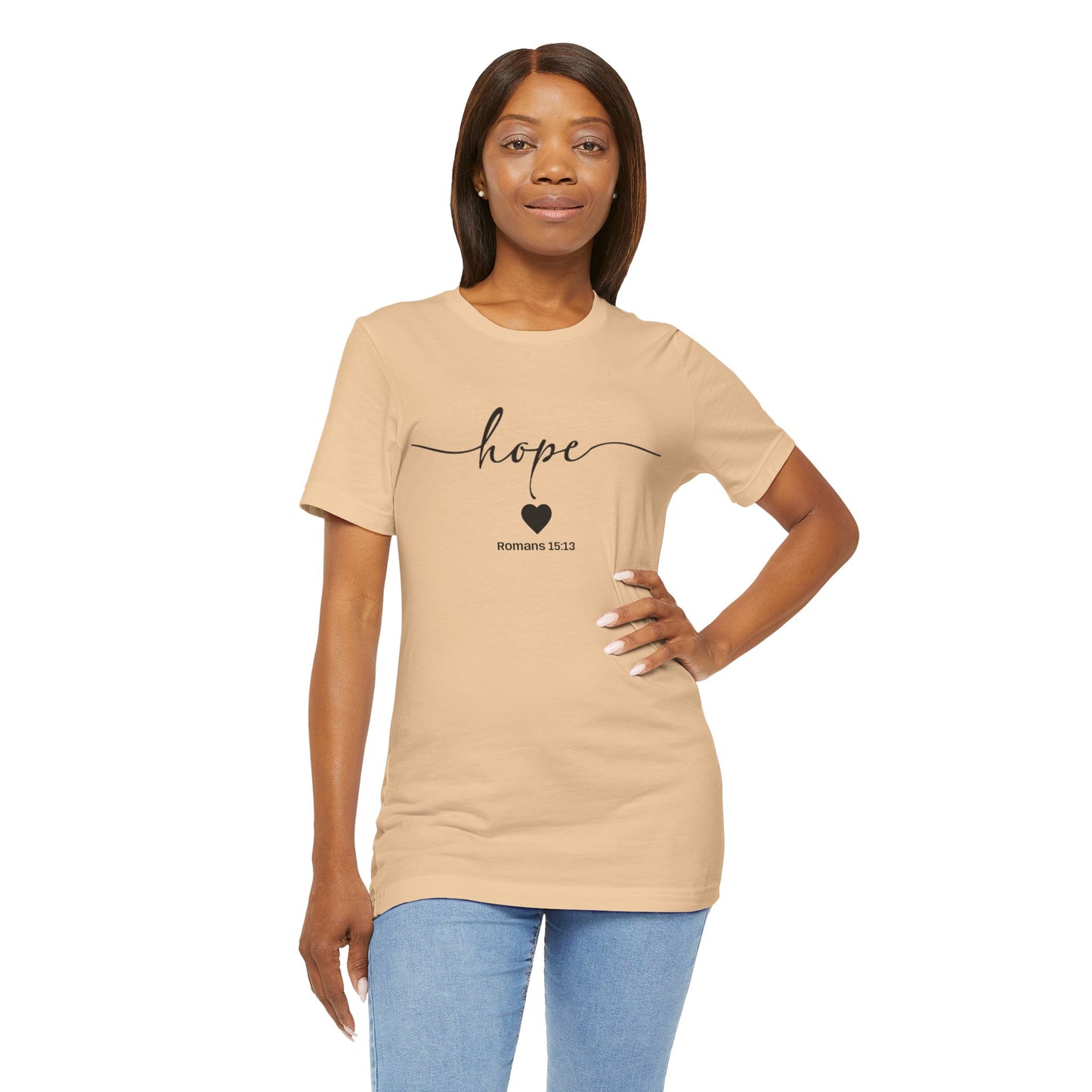Hope-Inspired Unisex Short Sleeve Tee | Christian Gift, Inspirational Apparel, Motivational Shirt, Faith-Based Clothing, Bible Verse Tee