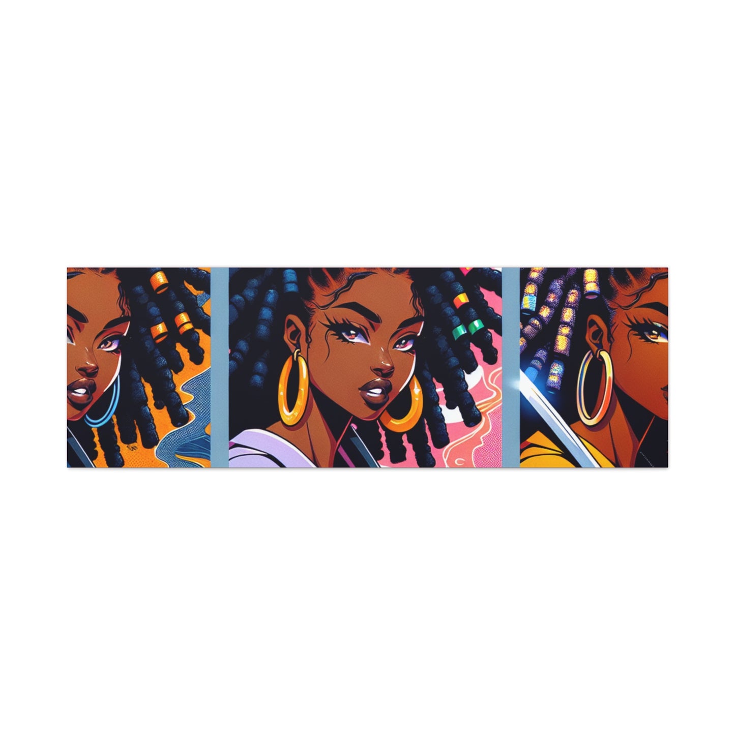 Artistic Canvas Wall Decor, Afrocentric Artwork, Contemporary Home Decor, Unique Gift for Art Lovers, Black-Owned Art