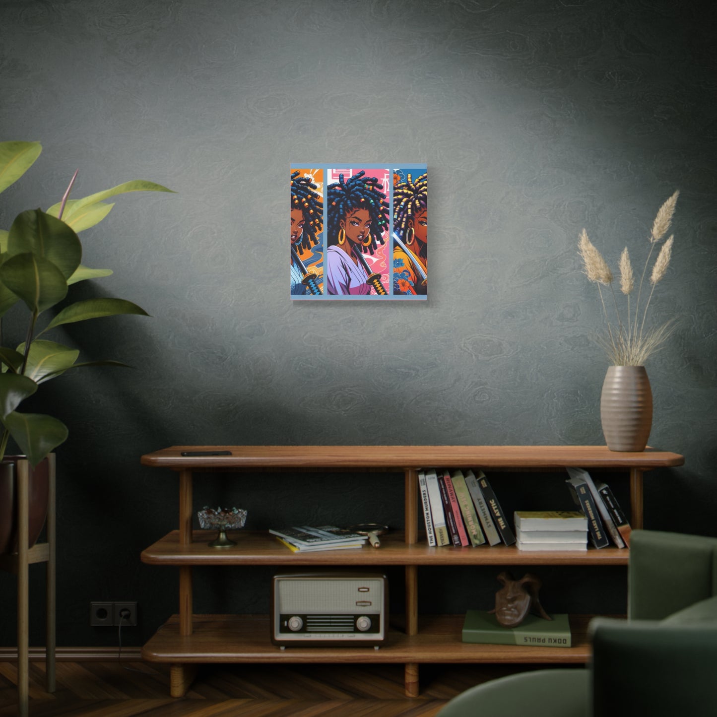 Artistic Canvas Wall Decor, Afrocentric Artwork, Contemporary Home Decor, Unique Gift for Art Lovers, Black-Owned Art