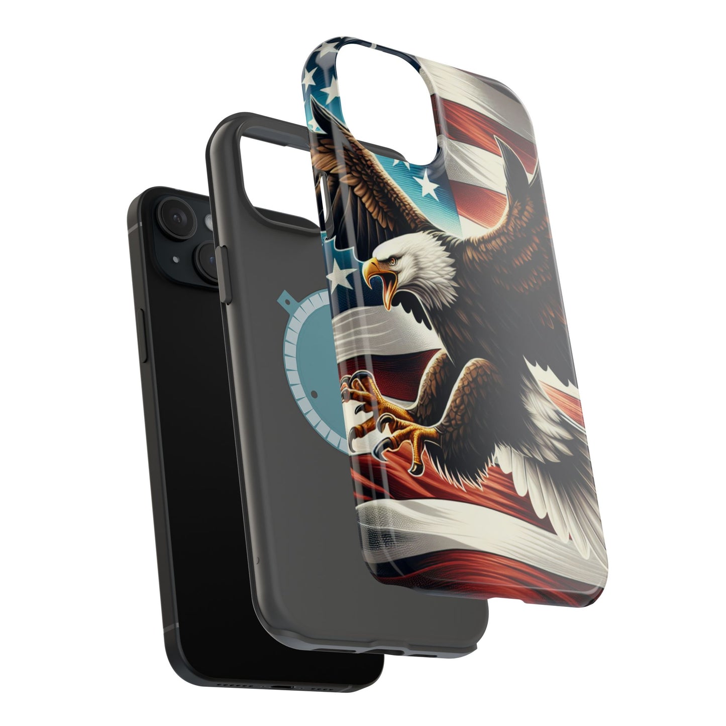 iPhone 13-16  Patriotic Eagle Magnetic Tough Cases, 4th of July