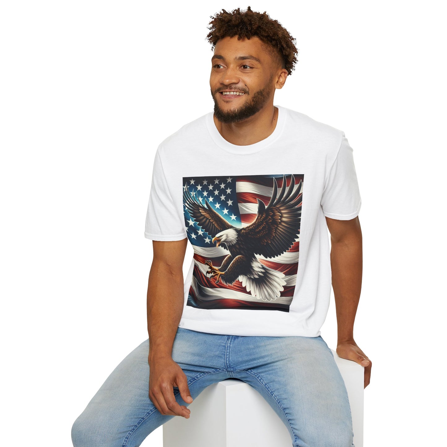 Patriotic Eagle T-Shirt | American Flag Shirt, Unisex Tee, 4th of July, Memorial Day, Veteran's Day Wear, Casual Style