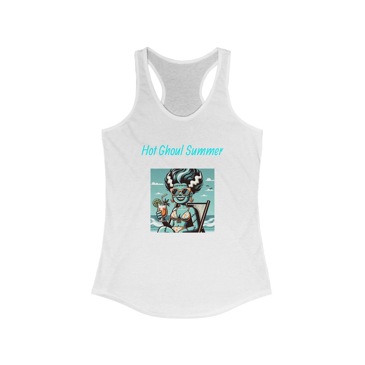 Cute Summerween Hot Ghoul Cotton Blend T-shirt, Summer Halloween