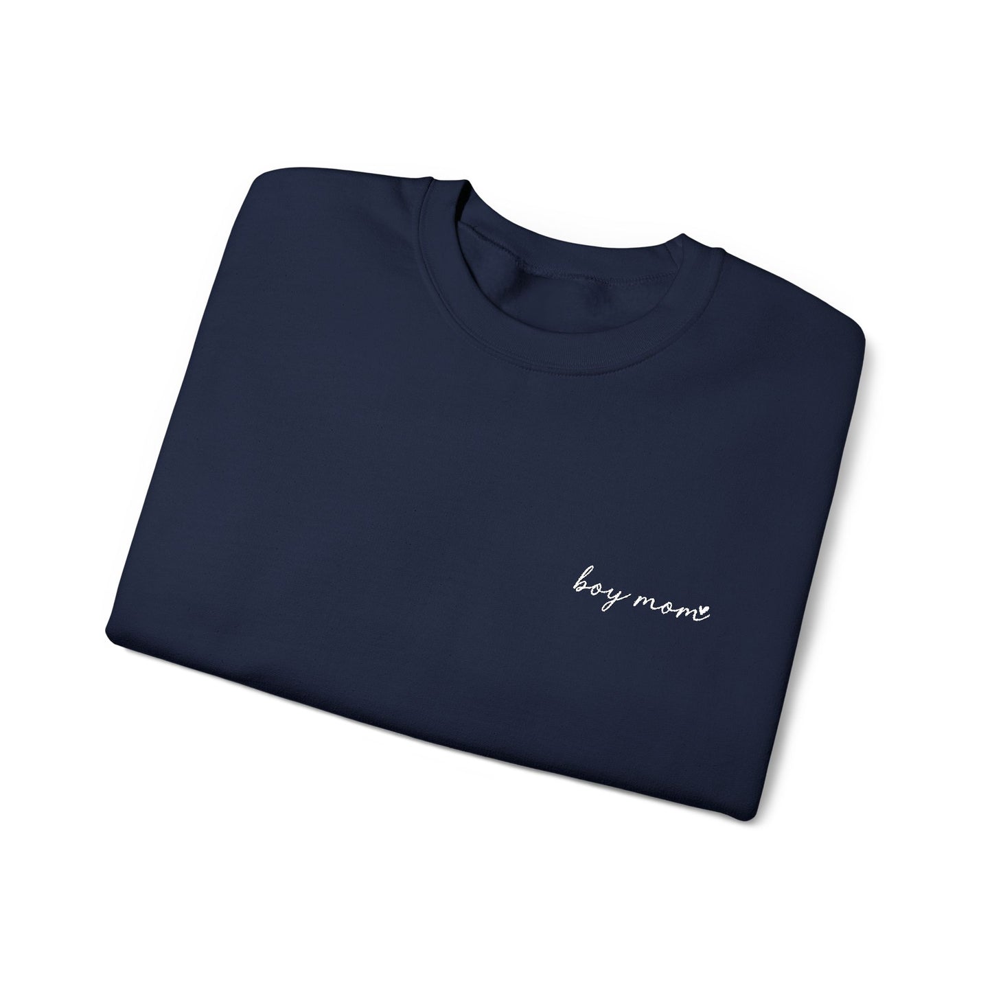 Embroidered Boy Mom Unisex Heavy Blend™ Crewneck Sweatshirt