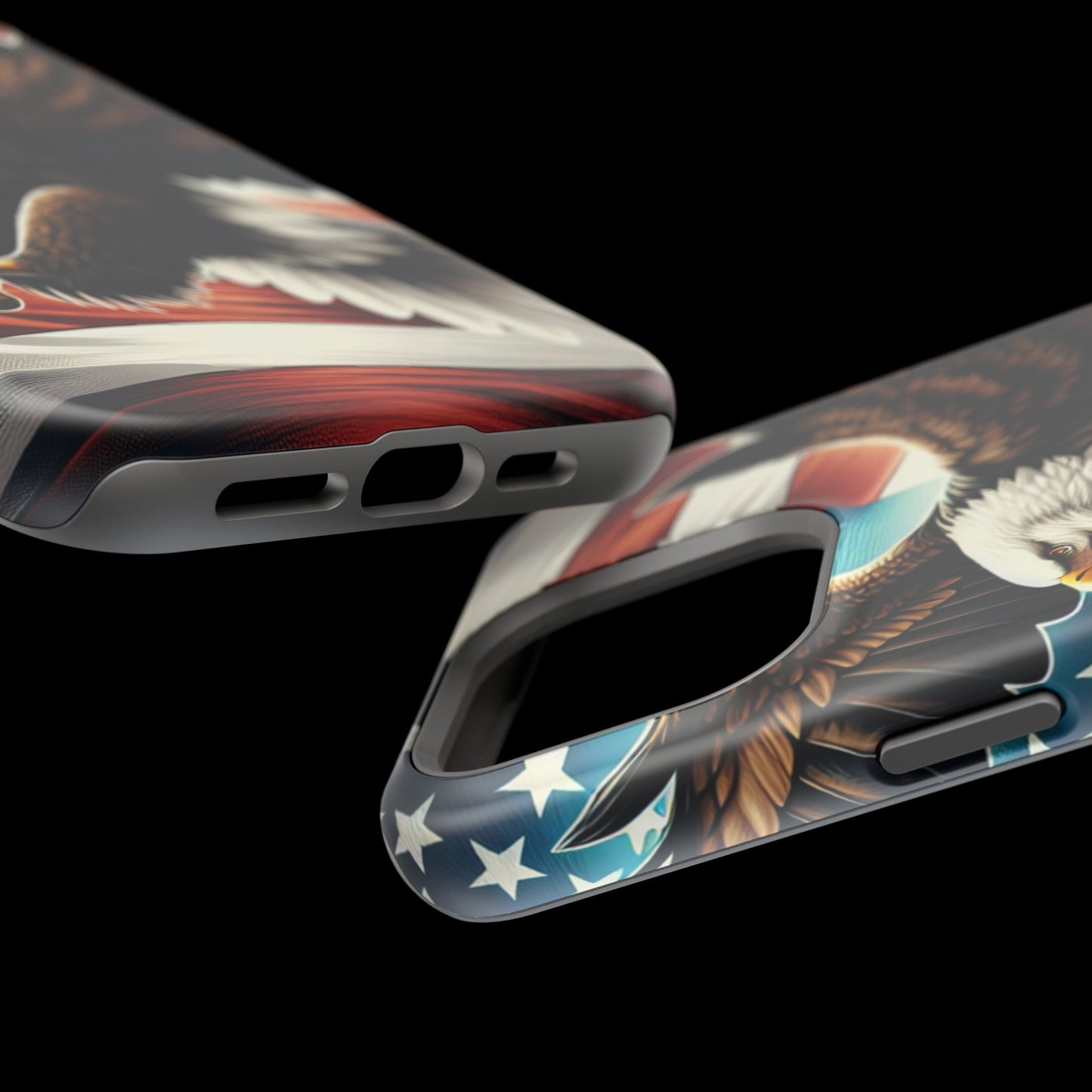 iPhone 13-16  Patriotic Eagle Magnetic Tough Cases, 4th of July