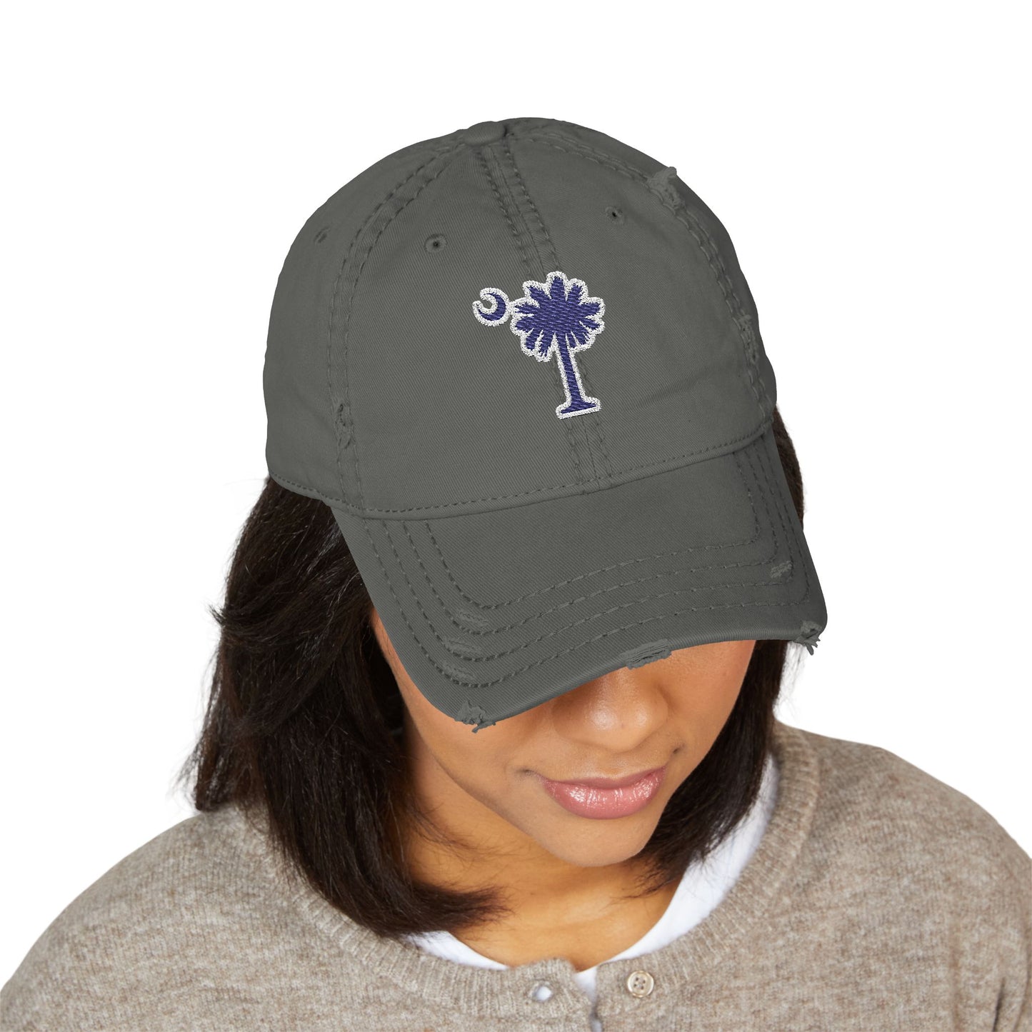 South Carolina Distressed Dad Hat (Embroidery)