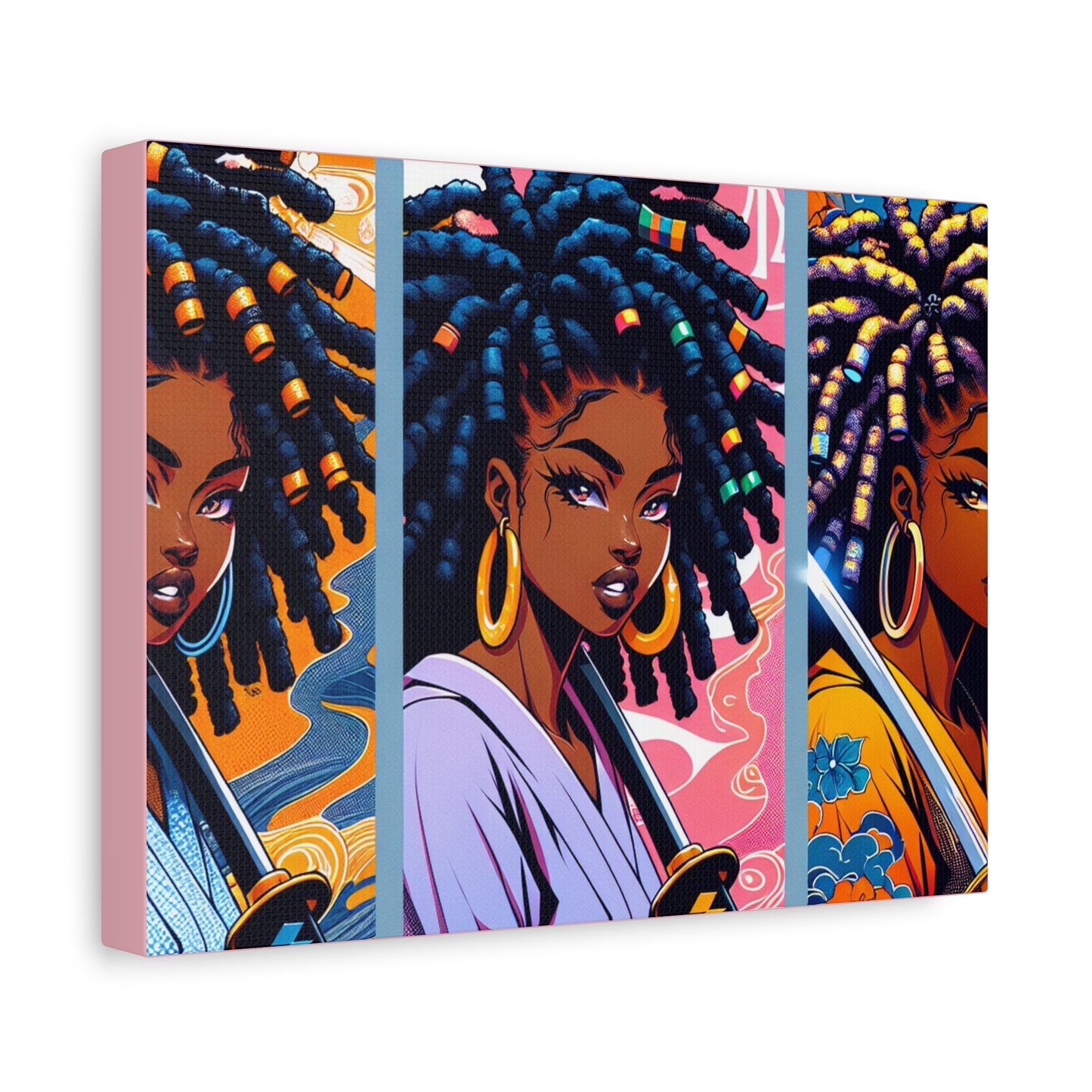 Artistic Canvas Wall Decor, Afrocentric Artwork, Contemporary Home Decor, Unique Gift for Art Lovers, Black-Owned Art