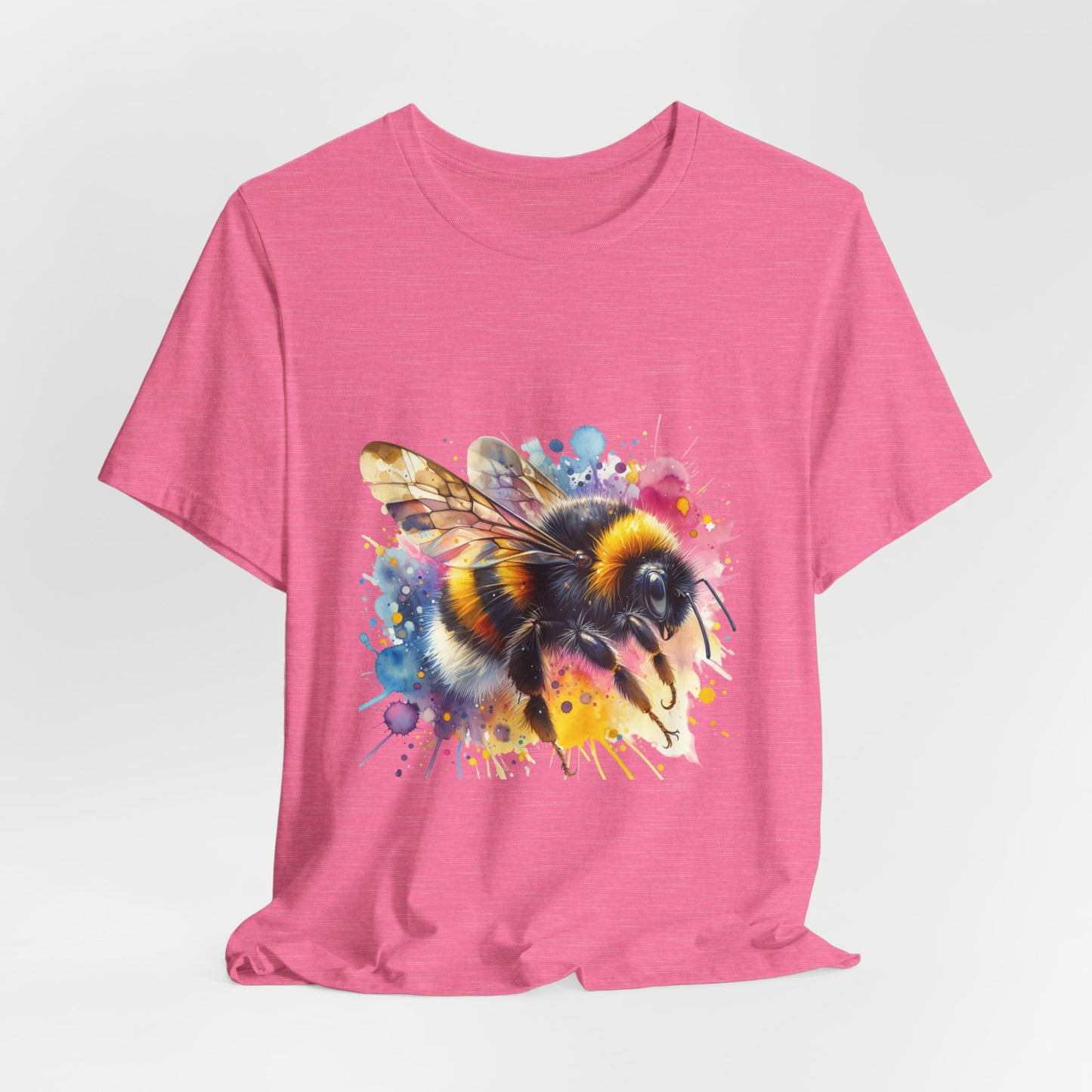 Bee Watercolor Unisex Tee | Nature Lover Gift, Summer Style, Eco-Friendly Fashion, Bee Conservation Awareness, Birthday Present