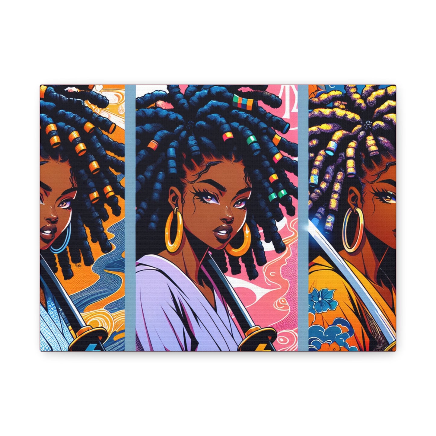 Artistic Canvas Wall Decor, Afrocentric Artwork, Contemporary Home Decor, Unique Gift for Art Lovers, Black-Owned Art