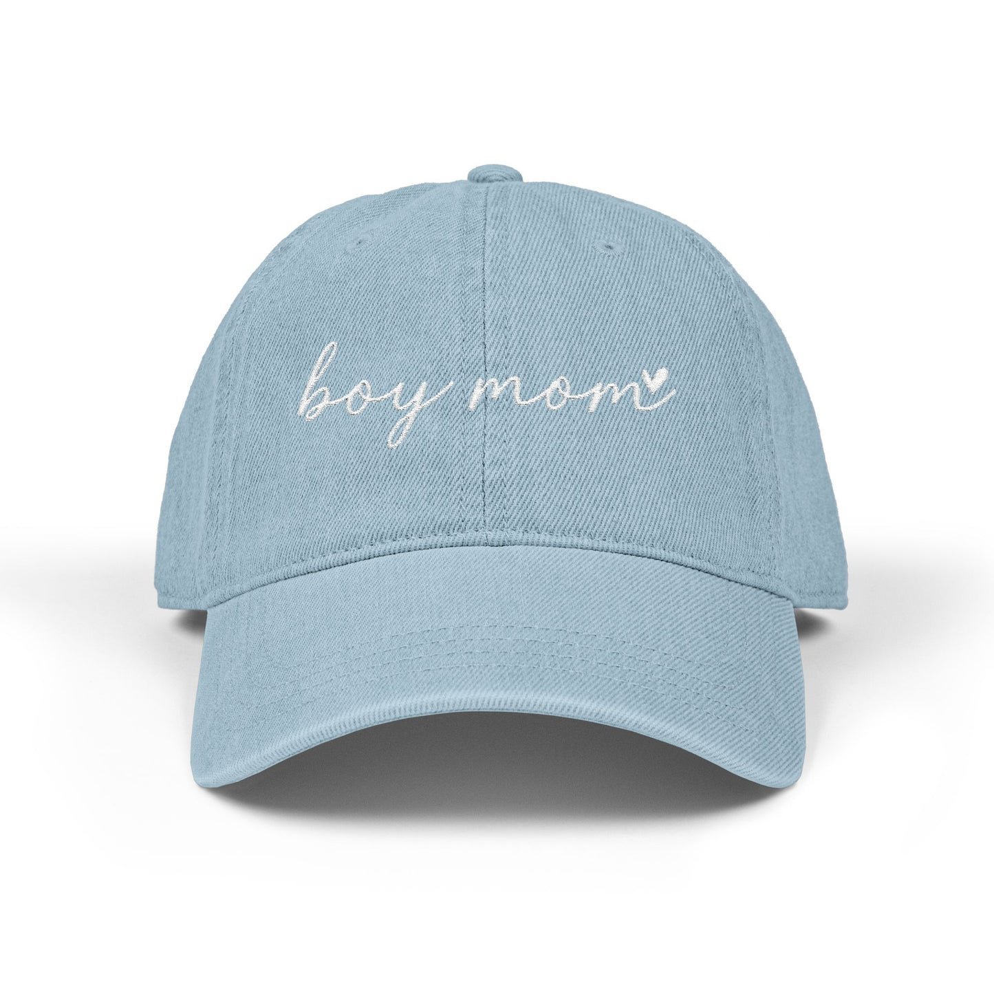 Denim Hat - 'Boy Mom' Embroidery, Perfect Gift for Moms